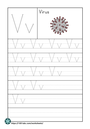 Letter tracing preschool kindergarten worksheets V