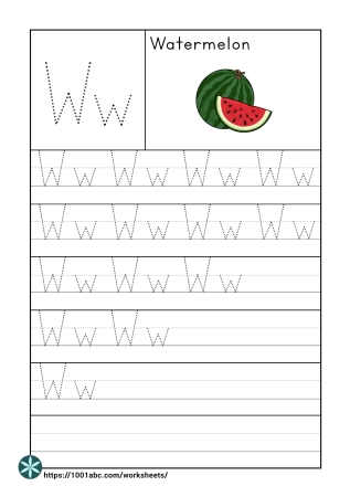 Letter tracing preschool kindergarten worksheets W