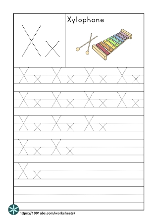 Letter tracing preschool kindergarten worksheets X