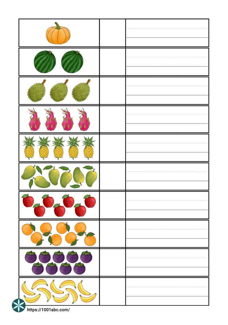 Numbers as words writing worksheets