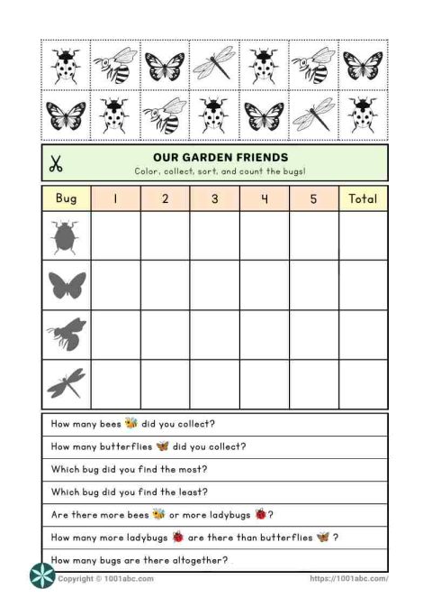 math worksheets for kids cut and paste pictograph data