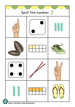 Number sense 2 counting multiple representation preschool kindergarten worksheets